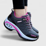 Leslie | Black Pink Air-Sole Sneakers