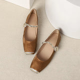 Isabelle | Green Metallic Mary Janes