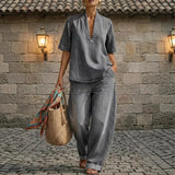 Giulia | Denim Set with Wide Pants