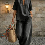 Giulia | Denim Set with Wide Pants