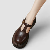 Corinne | Brown Lug-Sole Mary Janes
