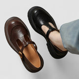 Corinne | Brown Lug-Sole Mary Janes
