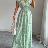 Scarlett | Ivory Garden-Floral Maxi Dress