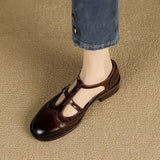 Martina | Brown Double-Strap Mary Janes