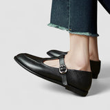 Rahel | Black T-Bar Mary Jane Flats