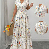 Scarlett | Ivory Garden-Floral Maxi Dress