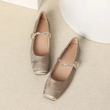 Isabelle | Green Metallic Mary Janes