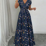 Scarlett | Ivory Garden-Floral Maxi Dress