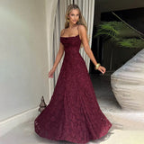 Rowena | Burgundy Off-Shoulder Lace Dress