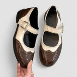 Sabine | Black Two-Tone Mary Janes