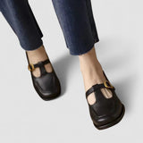 Fabienne | Brown Square-Toe Pumps