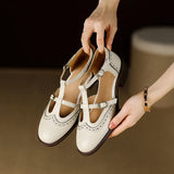 Martina | Brown Double-Strap Mary Janes