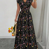 Scarlett | Ivory Garden-Floral Maxi Dress