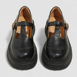 Corinne | Brown Lug-Sole Mary Janes