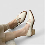 Eliane | Beige Pointed-Toe Flats