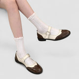 Sabine | Black Two-Tone Mary Janes