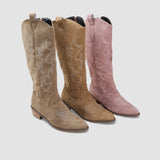 Valerie | Beige Western Boots