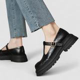 Corinne | Brown Lug-Sole Mary Janes