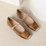 Isabelle | Green Metallic Mary Janes