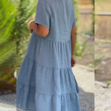 Bexley | Pink V-Neck Swing Dress