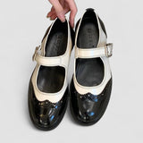 Sabine | Black Two-Tone Mary Janes