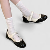 Sabine | Black Two-Tone Mary Janes