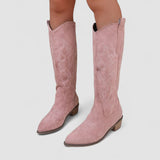 Valerie | Beige Western Boots