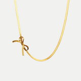 Rébecca – Gold necklace with initial-shaped pendant