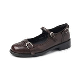 Eloise | Brown Brogue Mary Janes