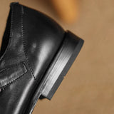 Sandra | Brown Square-Toe Flats
