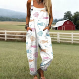 Mila | Fish Print Jumpsuit