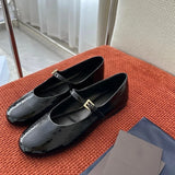 Suzanne | Black Patent Mary Jane Flats