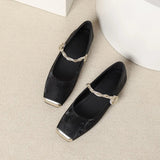 Isabelle | Green Metallic Mary Janes