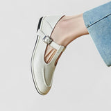 Rahel | Black T-Bar Mary Jane Flats
