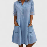 Viola | Denim Dress with Pockets