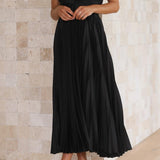 Ava | Dusty Rose Pleated V-Neck Dress