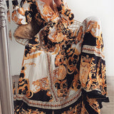 Faye | Brown Paisley Wrap Maxi Dress