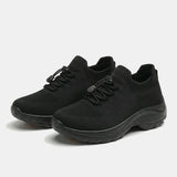 Thais | Black Knit Sneakers