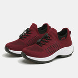 Celiane | Burgundy Air-Sole Sneakers