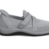 Salome | Black Textured Slip-Ons