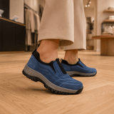 Alienor | Blue Cut-Out Slip-Ons