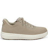 Lena | Beige Tonal Lace-Up Sneakers
