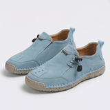Iris | Beige Buckle Moccasins