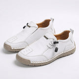 Iris | Beige Buckle Moccasins
