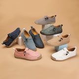Iris | Beige Buckle Moccasins