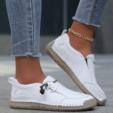 Iris | Beige Buckle Moccasins