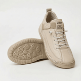 Apolline | Beige Stitched Sneakers