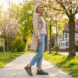 Apolline | Beige Stitched Sneakers