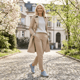 Apolline | Beige Stitched Sneakers