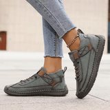 Apolline | Beige Stitched Sneakers
